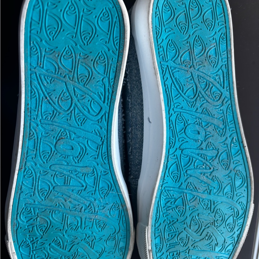 Blowfish Blue Frayed Slip-Ons - Picture 5 of 6